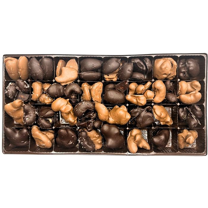 GIFT BOX - NUT ASSORTMENT MILK & DARK CHOCOLATE
