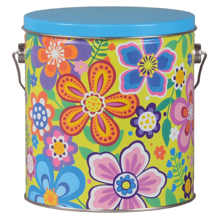 POPCORN TIN - VIVID FLORAL - 1 GALLON