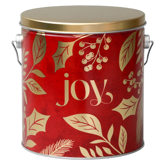 CHRISTMAS POPCORN TIN - Joy - 1 Gallon