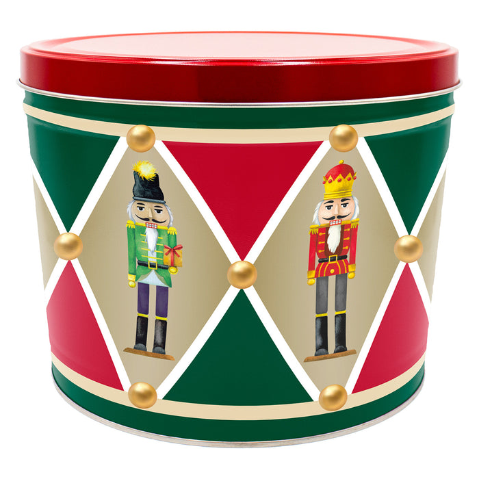 CHRISTMAS POPCORN TIN - Nutcrackers - 2 Gallon