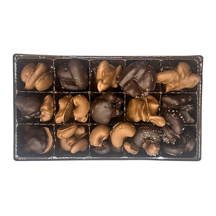 GIFT BOX - NUT ASSORTMENT MILK & DARK CHOCOLATE