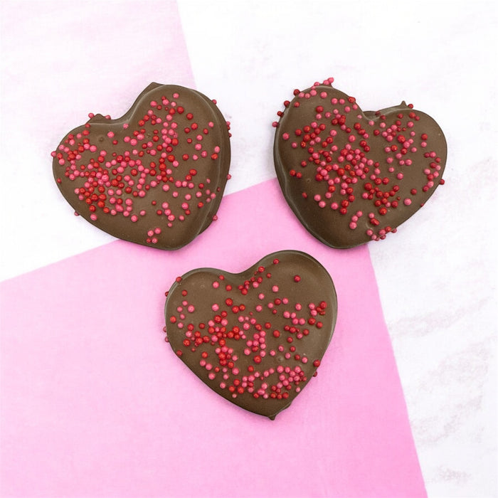 Valentine - Peanut Butter Meltie Hearts - 3 PACK SPRINKLED