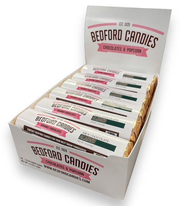 CANDY BARS - ALMOND (BOX OF 30)