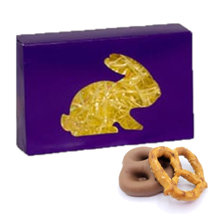 CHOCOLATE COVERED MINI PRETZELS - BUNNY BOX