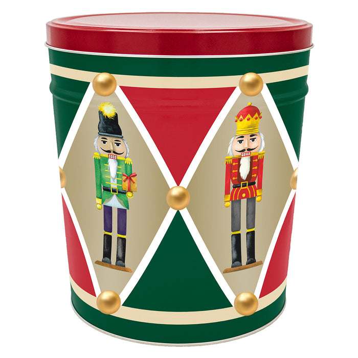CHRISTMAS POPCORN TIN - Nutcrackers - 3.5 Gallon