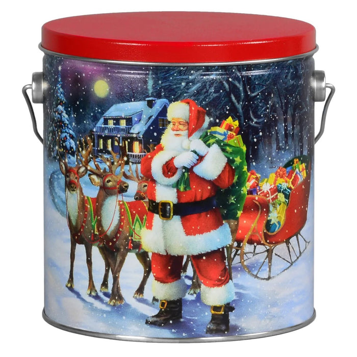 POPCORN TIN - Santa and Reindeer - 1 Gallon