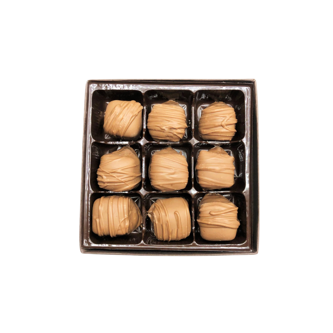 9-Piece Peanut Butter Melties – Chocolate Gift Box — Bedford Candies