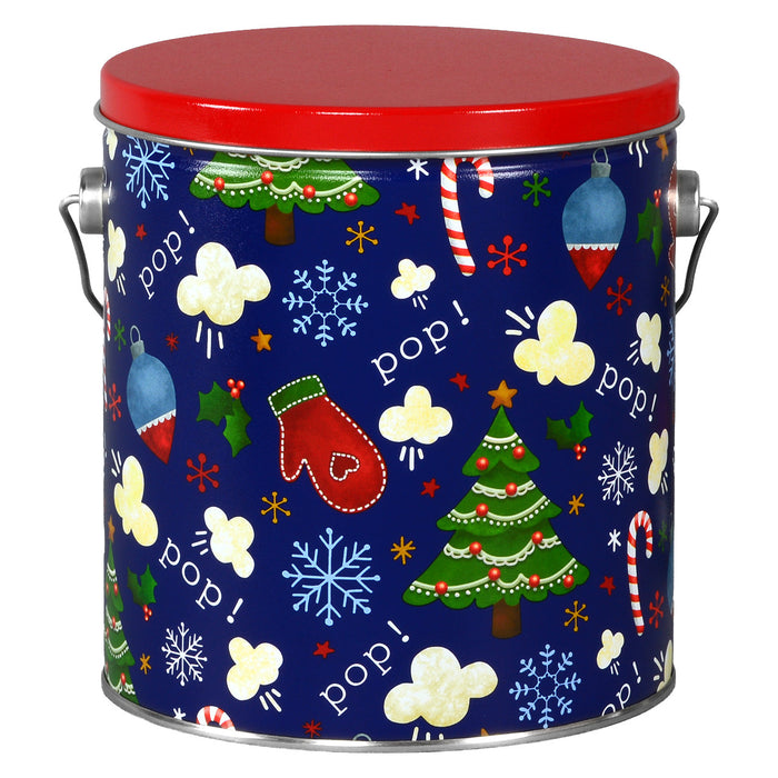 CHRISTMAS POPCORN TIN - Pop! - 1 Gallon