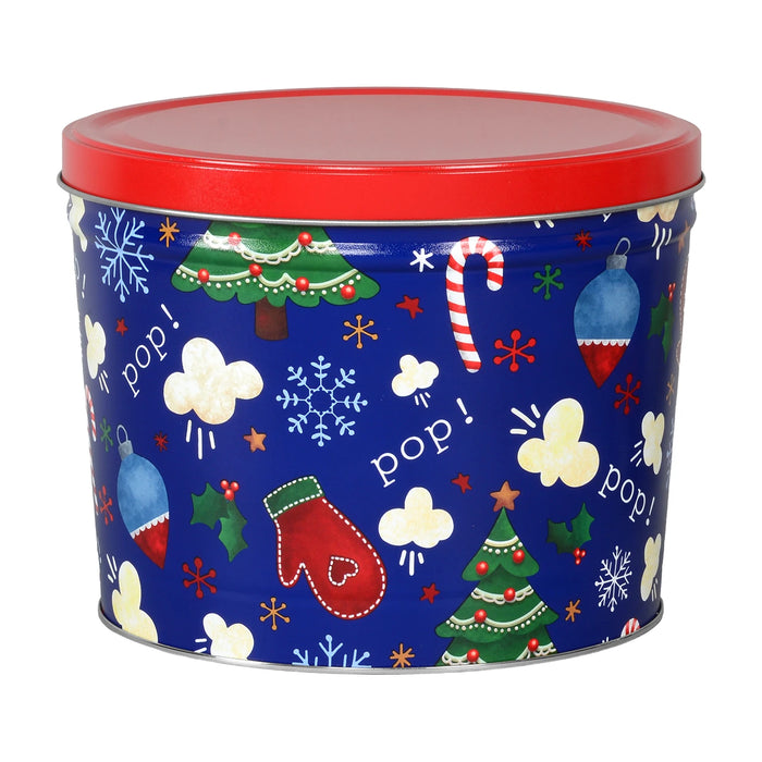 CHRISTMAS POPCORN TIN - Pop! - 2 Gallon