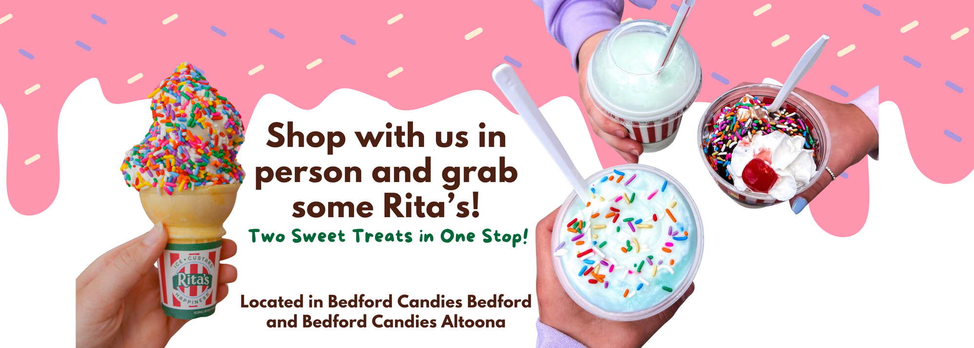 Rita's of Bedford and Altoona -  Italian Ice, Soft Serve and Hand Scooped Custard. Better than ice cream. 