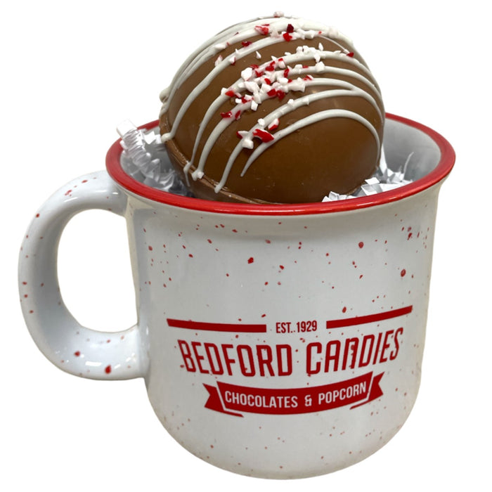 Red Mug with Chocolate Bomb