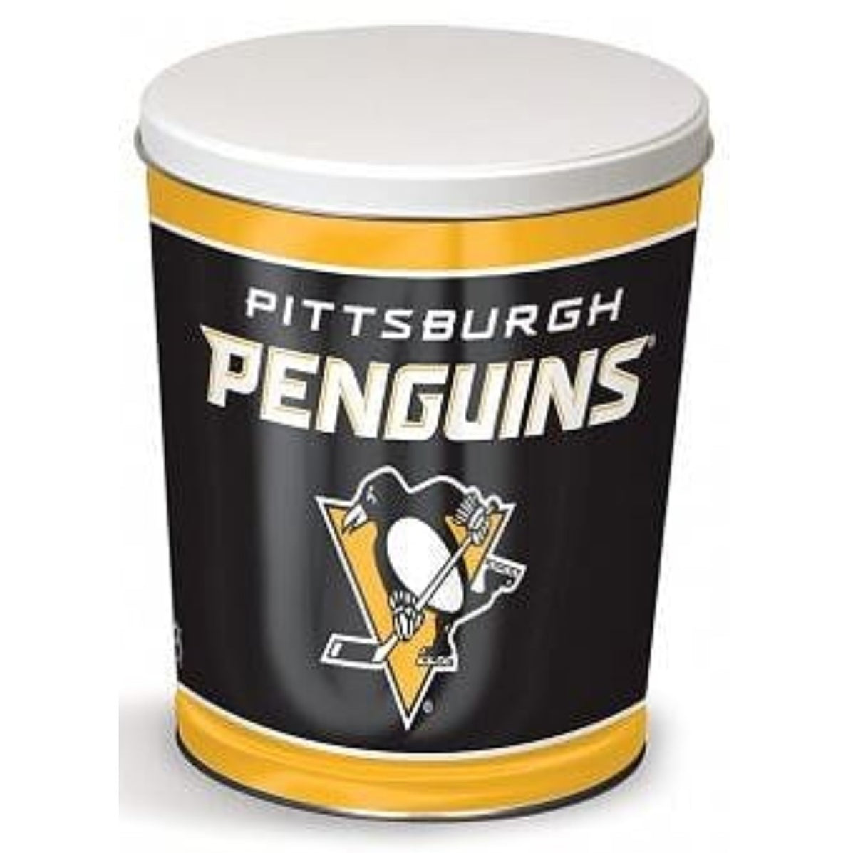 Pittsburgh Penguins Gourmet Popcorn Tin 3 Gallon Bedford Candies