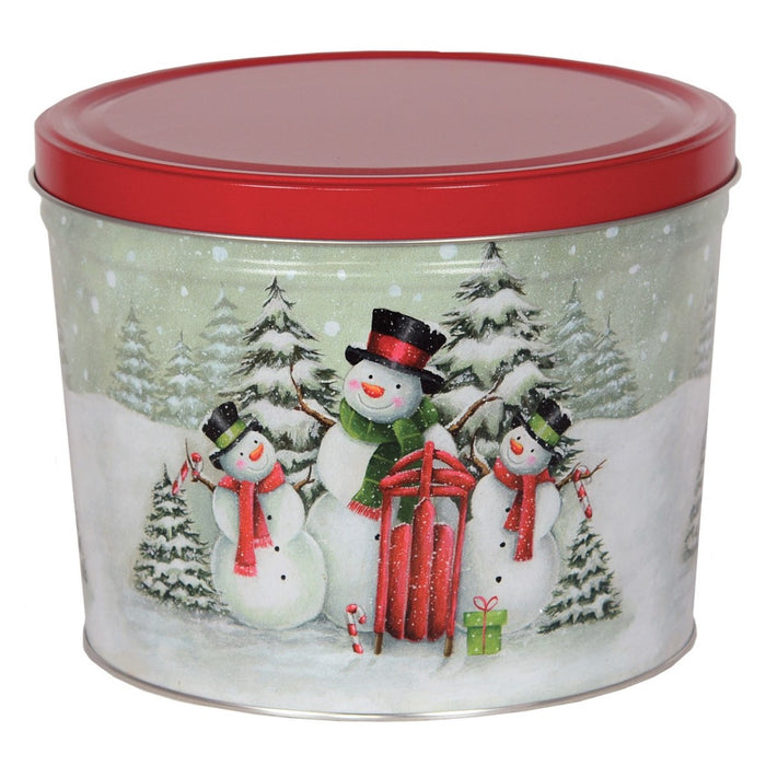 Snow Family Gourmet Popcorn Tin - 2 Gallon